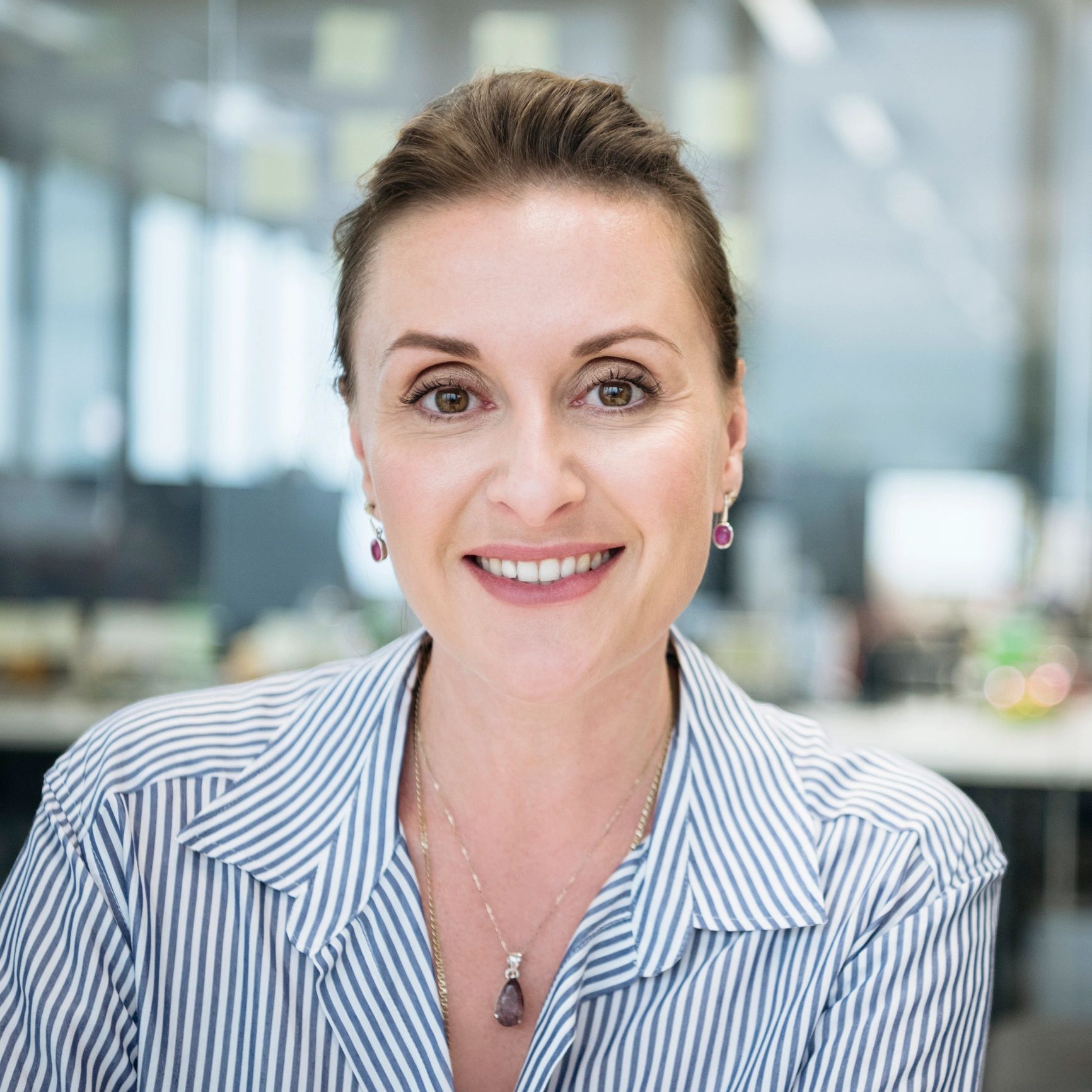 Smiling businesswoman headshot